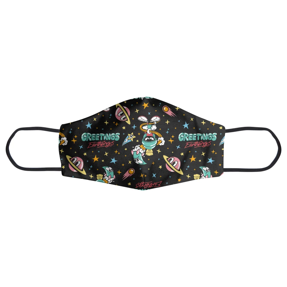 Looney Tunes Greetings Earthling Face Mask - S Afbeelding 1