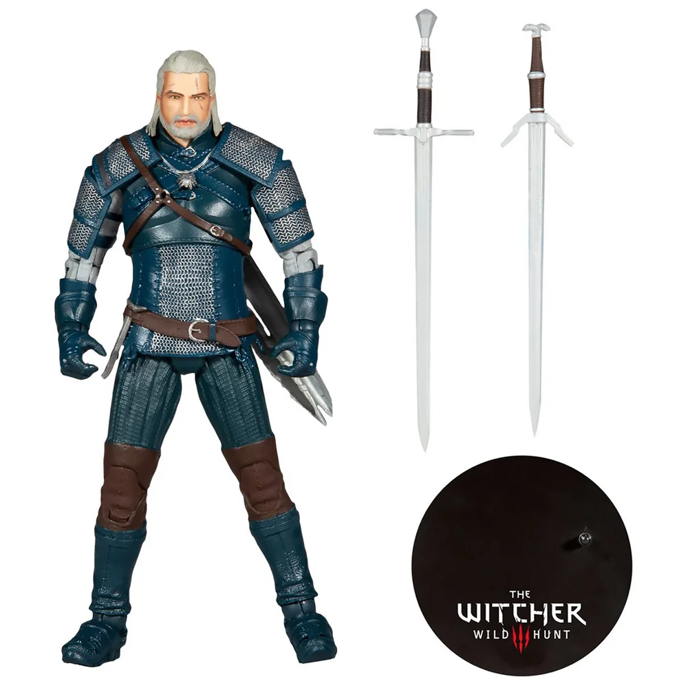 McFarlane The Witcher 3: Wild Hunt 7 Inch Action Figure - Geralt Of Rivia (Viper Armour Teal) Afbeelding 1