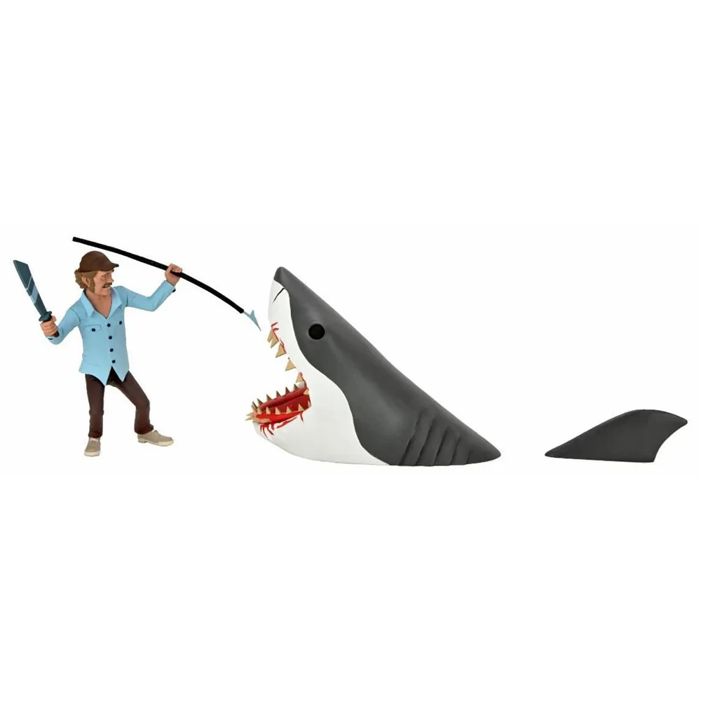 NECA Jaws Toony Terrors Jaws en Quint 44,5 cm Schaal Actiefiguren 2-Pack Afbeelding 1