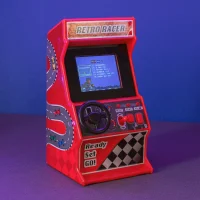 Retro Arcade Racing Game (Mini Steering Wheel, 30 Games)