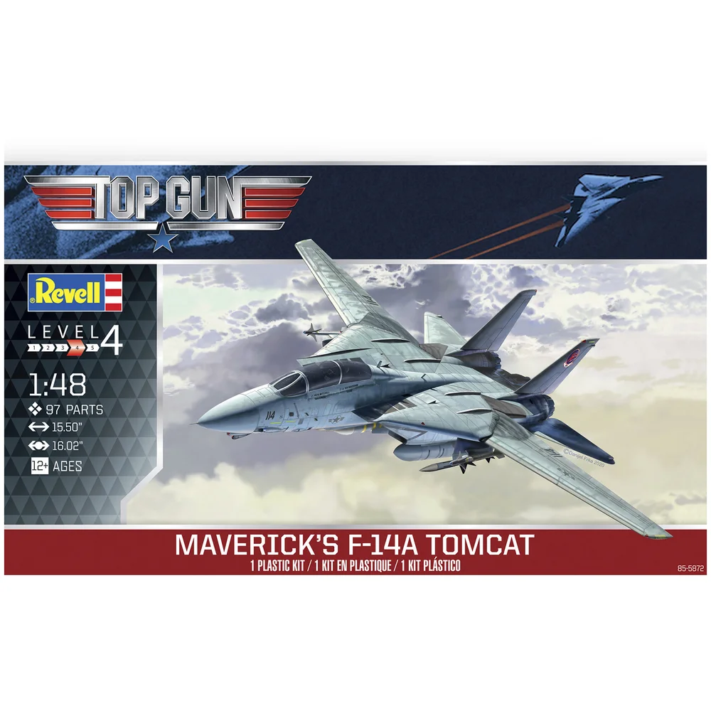 Top Gun - Maverick's F-14A Tomcat Easy Click Model Kit (1:48 Scale) Afbeelding 1