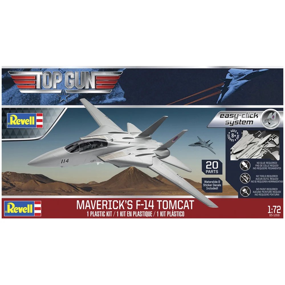 Top Gun - Maverick's F-14 Tomcat Easy Click Model Kit (1:72 Scale) Afbeelding 1