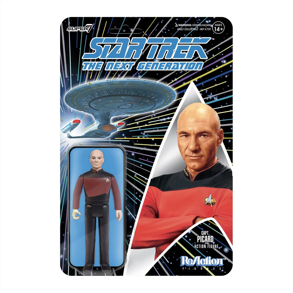 Super7 Star Trek The Next Generation ReAction Figuur - Picard Afbeelding 1