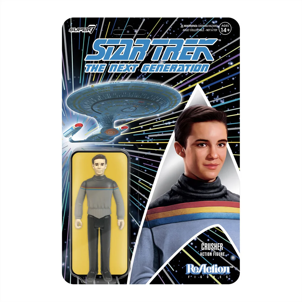 Super7 Star Trek The Next Generation ReAction Figuur - Wesley Crusher Afbeelding 1