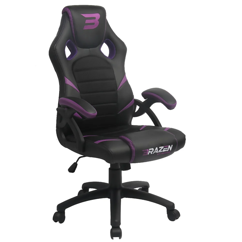 BraZen Puma PC Gaming Chair - Purple Afbeelding 1