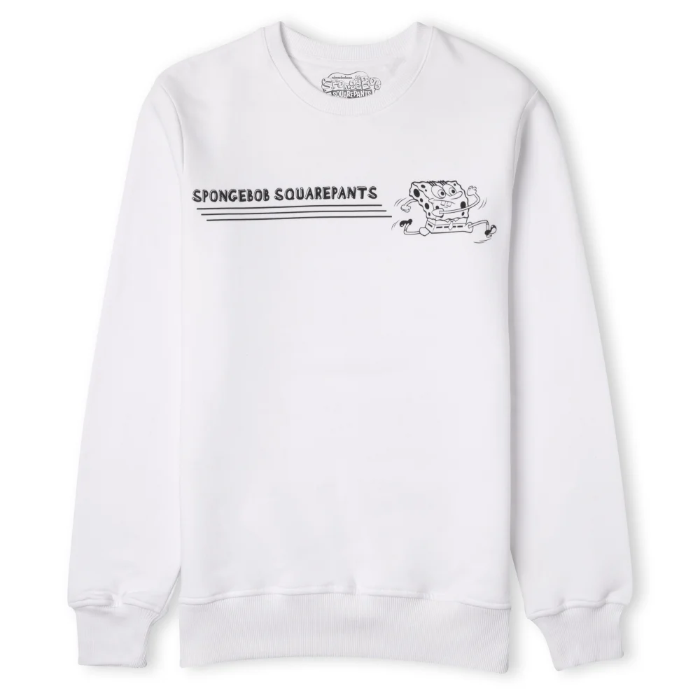SpongeBob SquarePants Sprinting Through The Sea Unisex Sweater - Wit - S Afbeelding 1