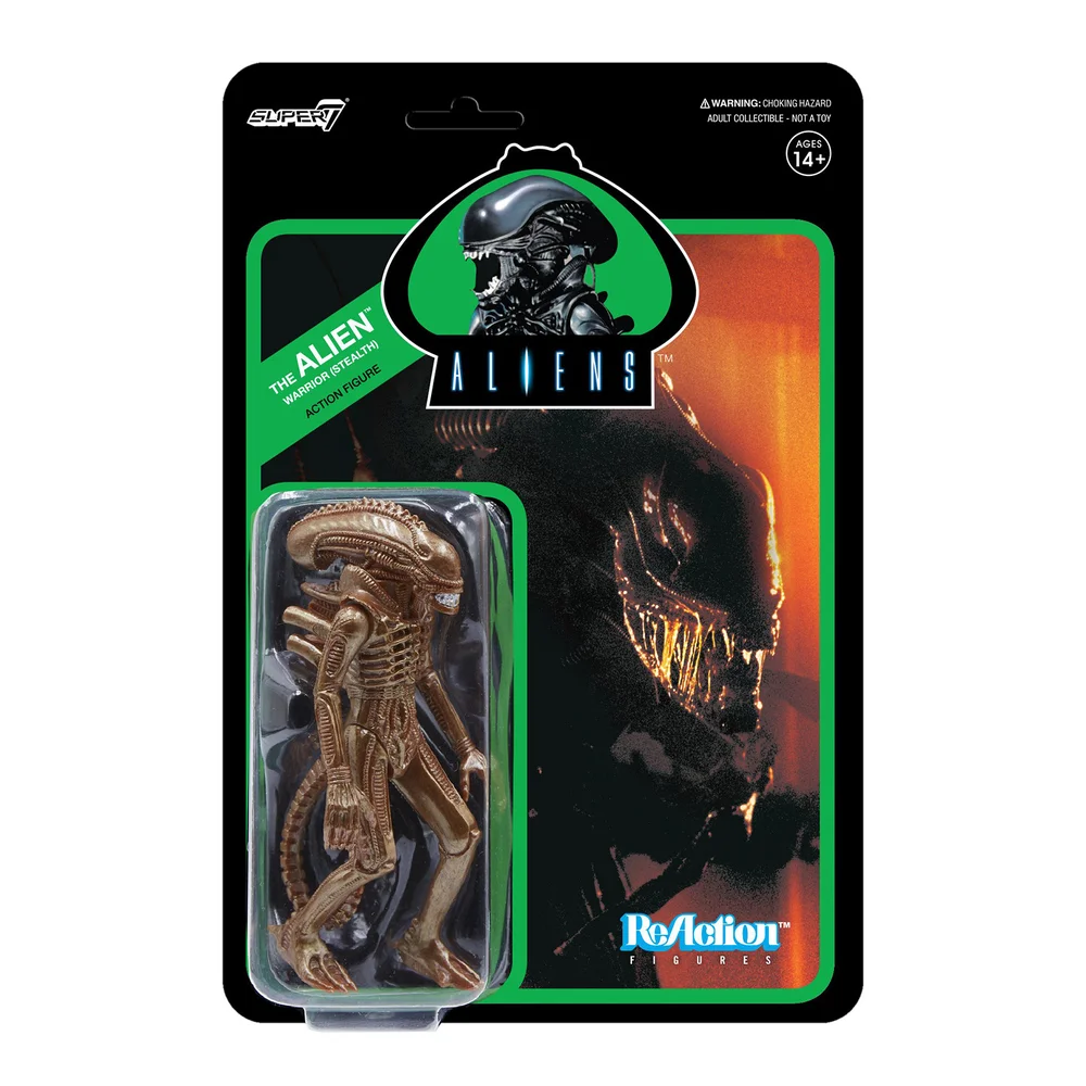 Super7 Aliens ReAction Figuur - Warrior (Stealth) Afbeelding 1
