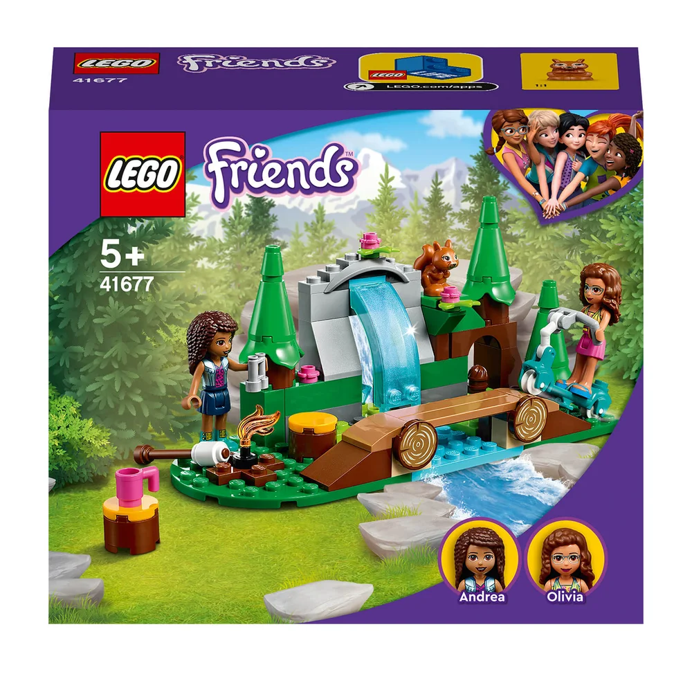 LEGO Friends: Forest Waterfall Camping Adventure Set (41677) Afbeelding 1