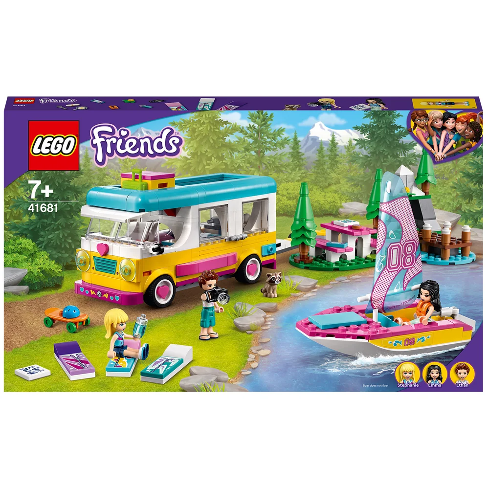 LEGO Vrienden Bos Camper Bestelwagen en Zeilboot Set (41681) Afbeelding 1