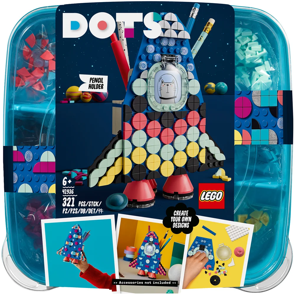 LEGO DOTS Pencil Holder Room Décor Kids Craft Set (41936) Afbeelding 1