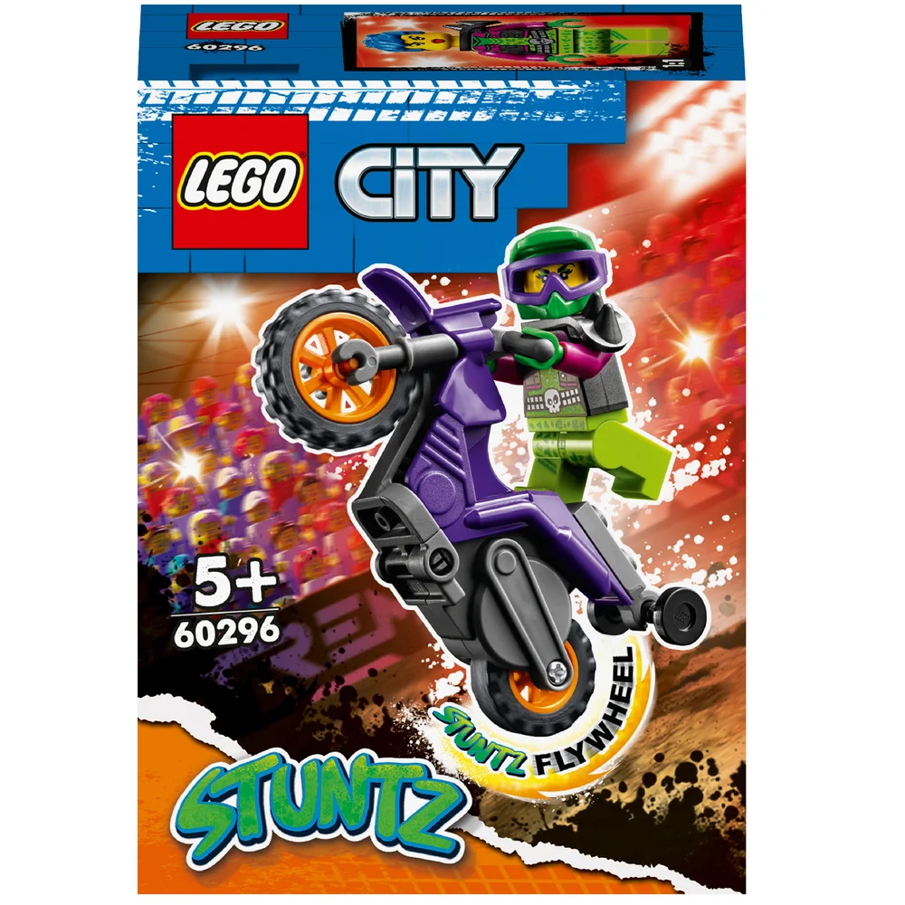 LEGO City: Stuntz Wheelie Stunt Bike Toy Motorbike Set (60296) Afbeelding 1