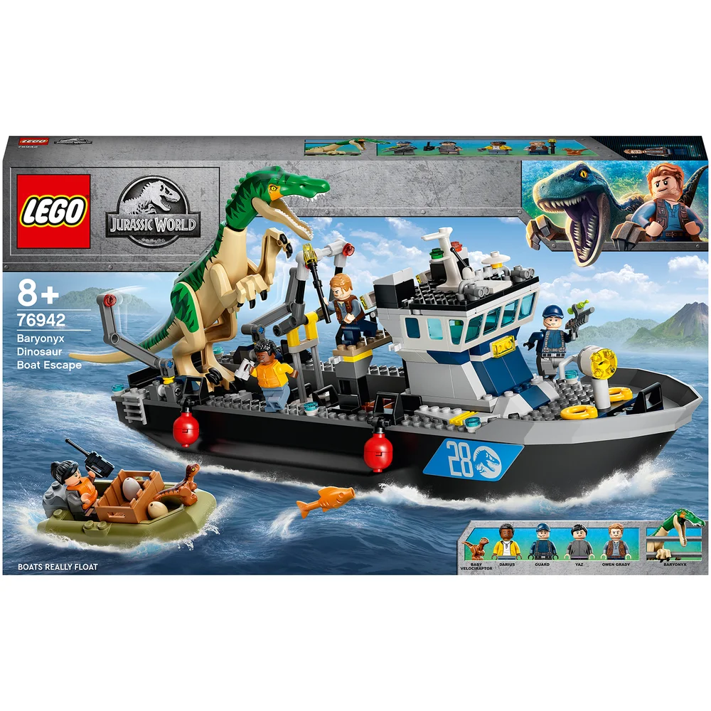 LEGO Jurassic World: Baryonyx Dinosaur Boat Escape Toy (76942) Afbeelding 1