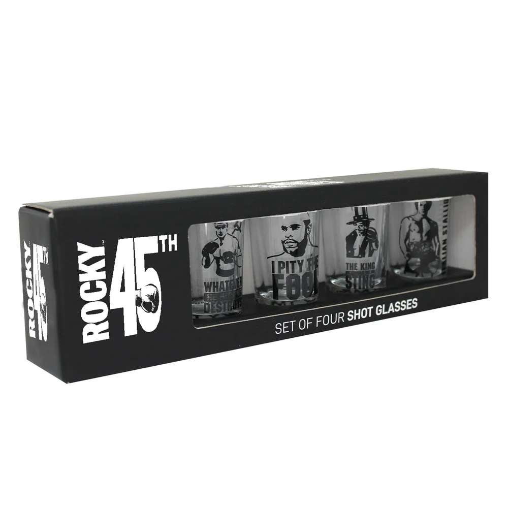 Rocky - Set van Vier 45e Jubileum Shot Glazen Afbeelding 1