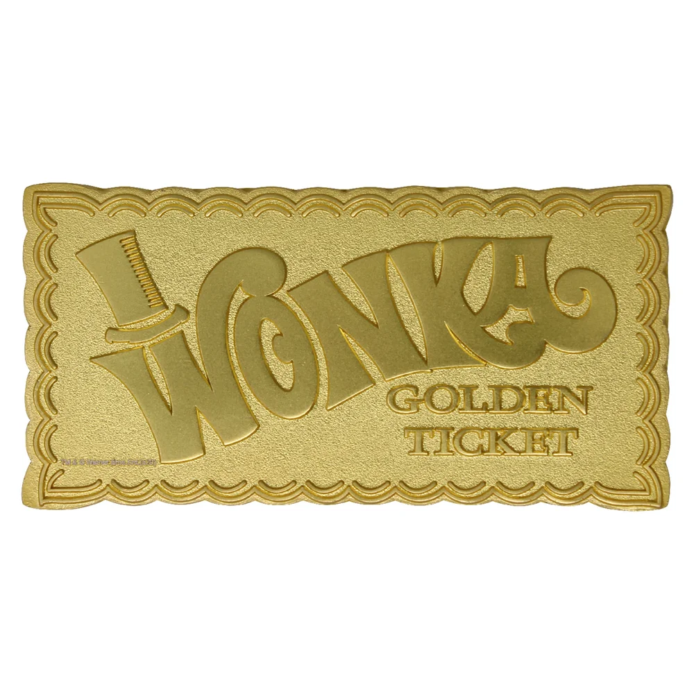 Stof - Willy Wonka Mini 24K Verguld Gouden Kaartje Afbeelding 1