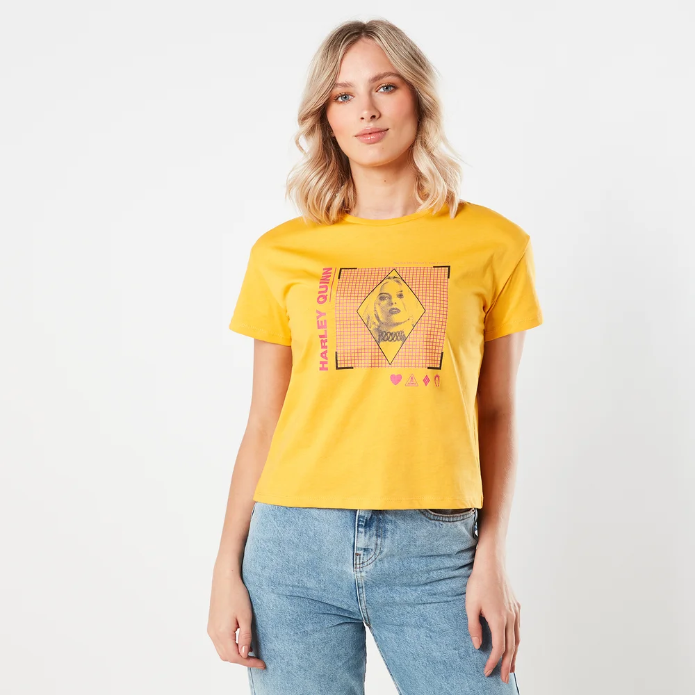 Suicide Squad Harley Quinn Women's Cropped T-Shirt - Mustard - XS Afbeelding 1