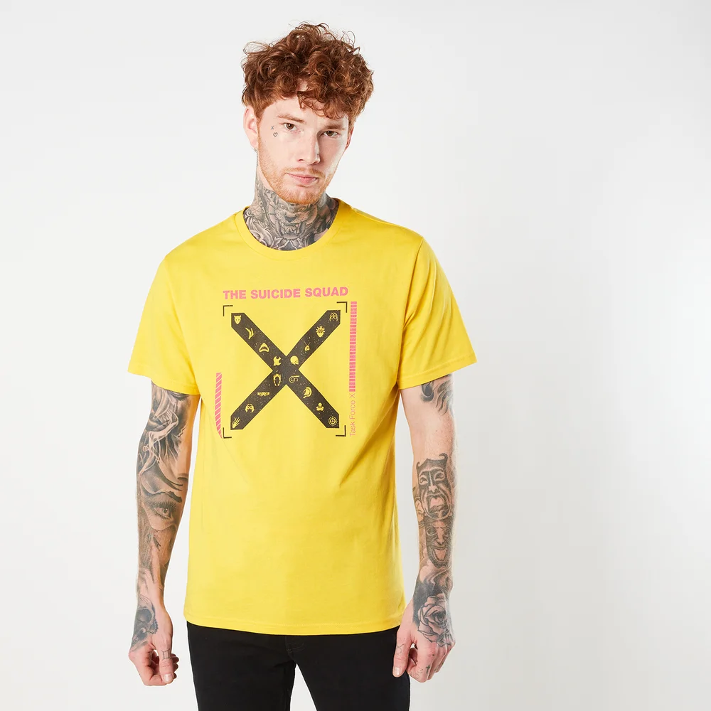 Suicide Squad Task Force X Target Unisex T-Shirt - Yellow - S Afbeelding 1