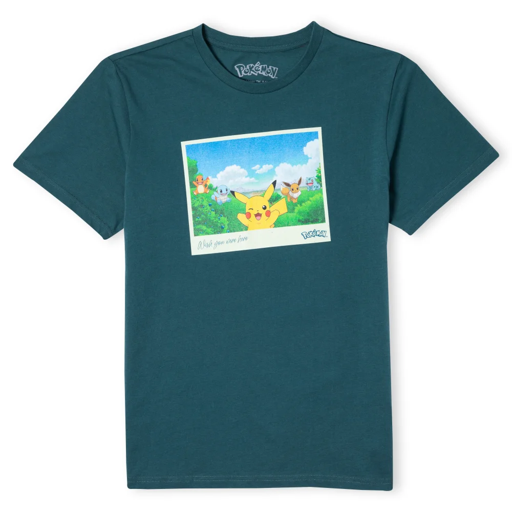 Pokémon Wish You Were Here Unisex T-Shirt - Green - S Afbeelding 1