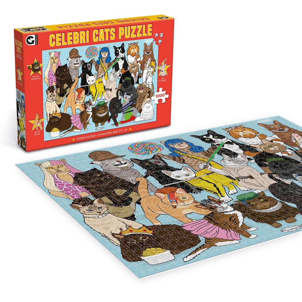 Celebri Cats Jigsaw Puzzle Afbeelding 1