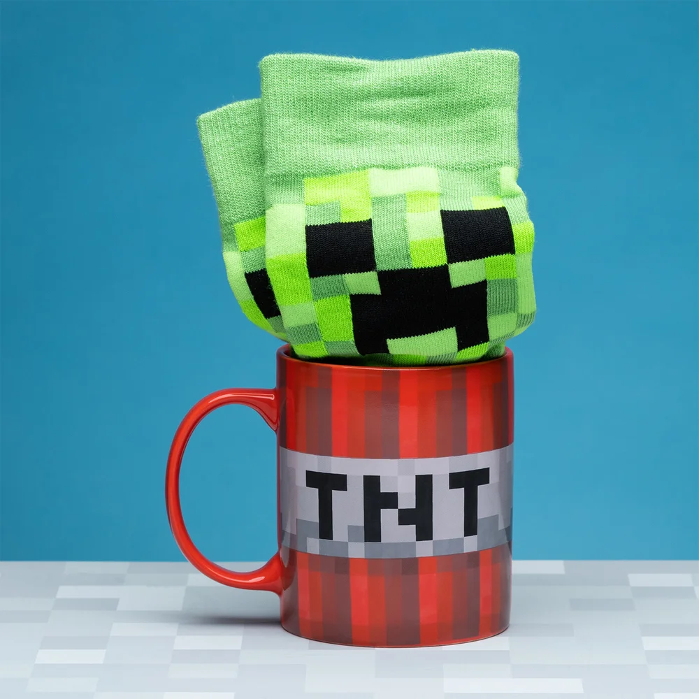 Minecraft Ceramic Mug and Socks Set Afbeelding 1