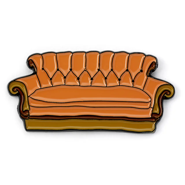 Friends The TV Series Pivot, Pivot, Sofa Pin Badge - Brown
