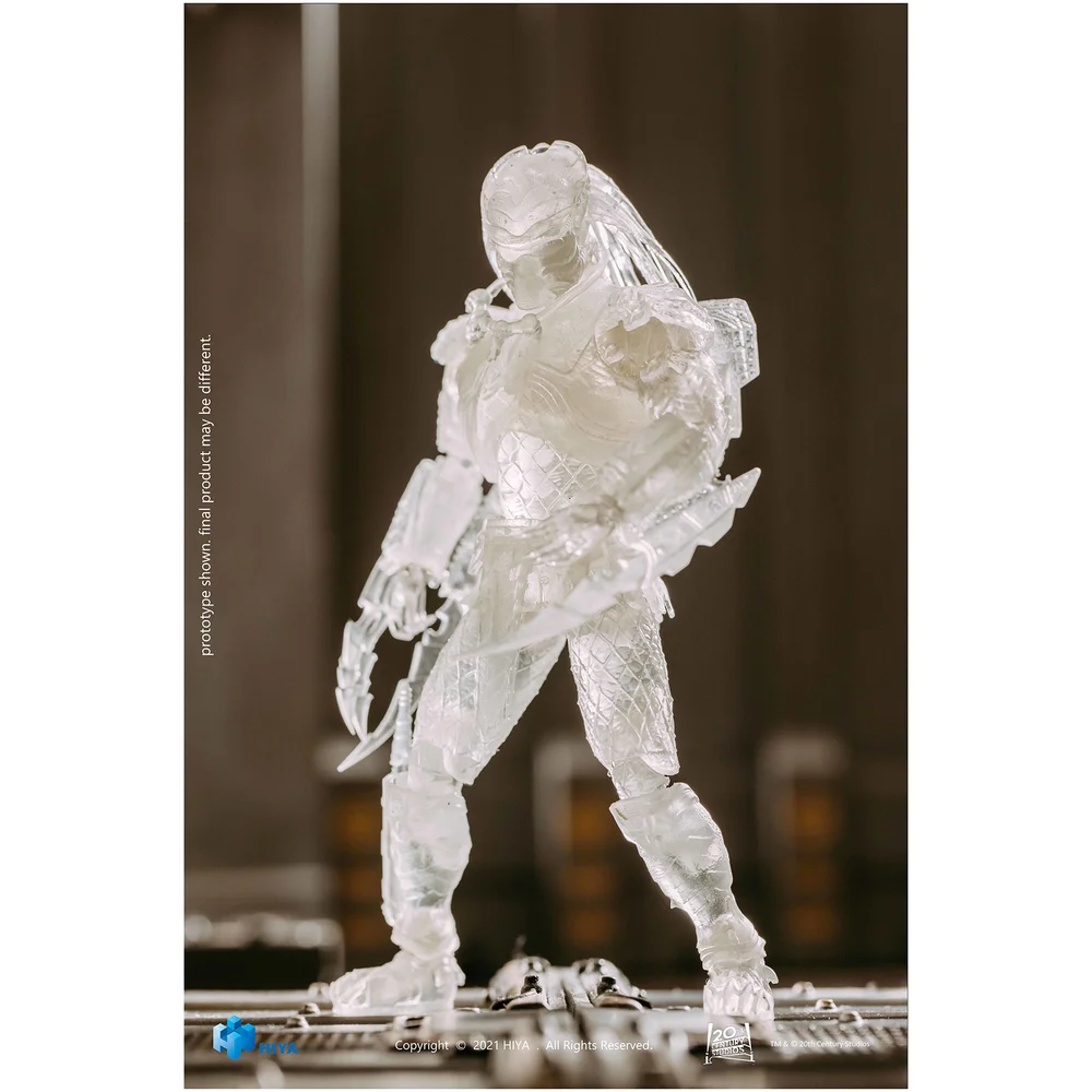 HIYA Toys Alien Vs. Predator Invisible Chopper Predator Exquisite Mini 1/18 Schaalfiguur Afbeelding 1