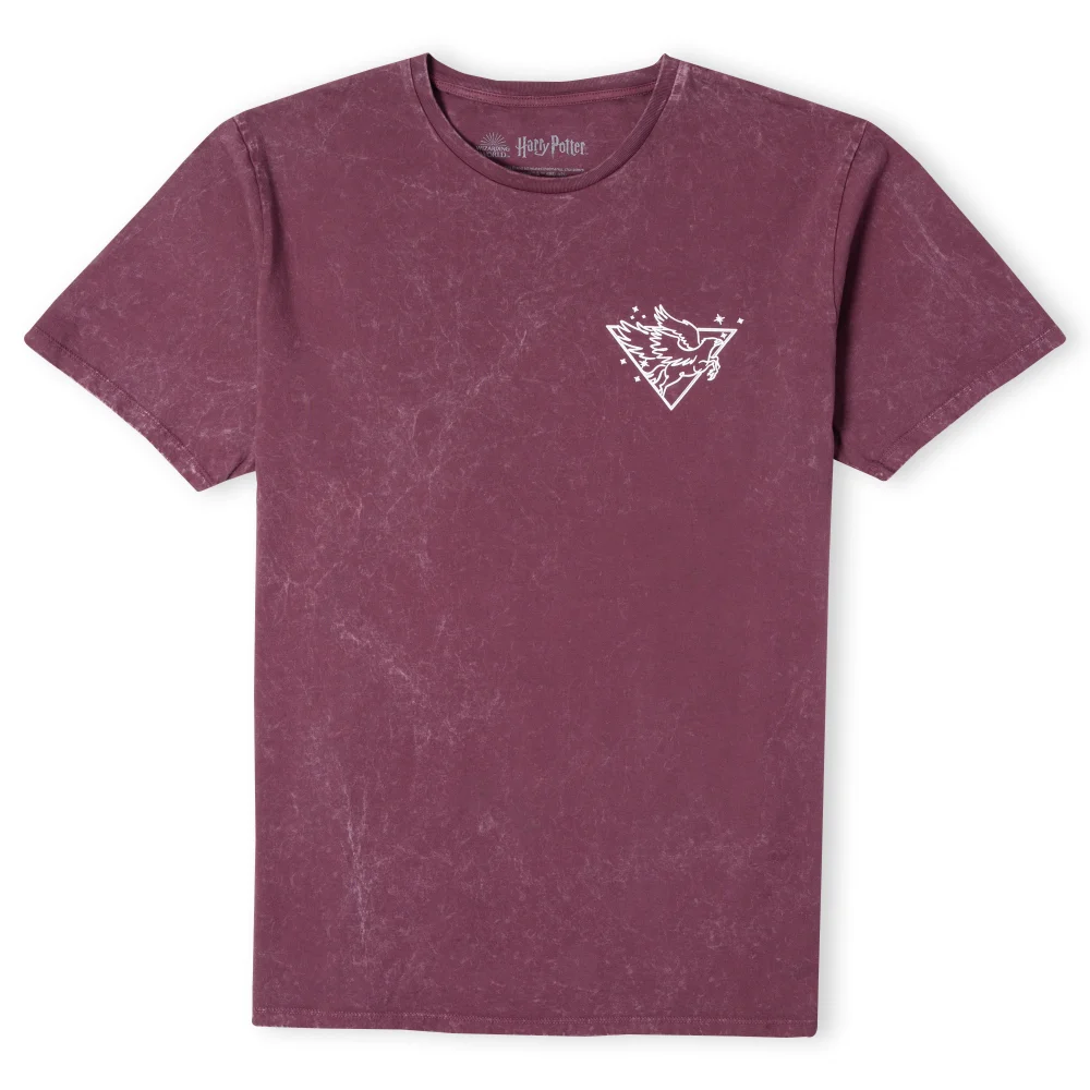 Harry Potter Buckbeak Metallic Pocket Print Unisex T-Shirt - Burgundy Acid - L Afbeelding 1