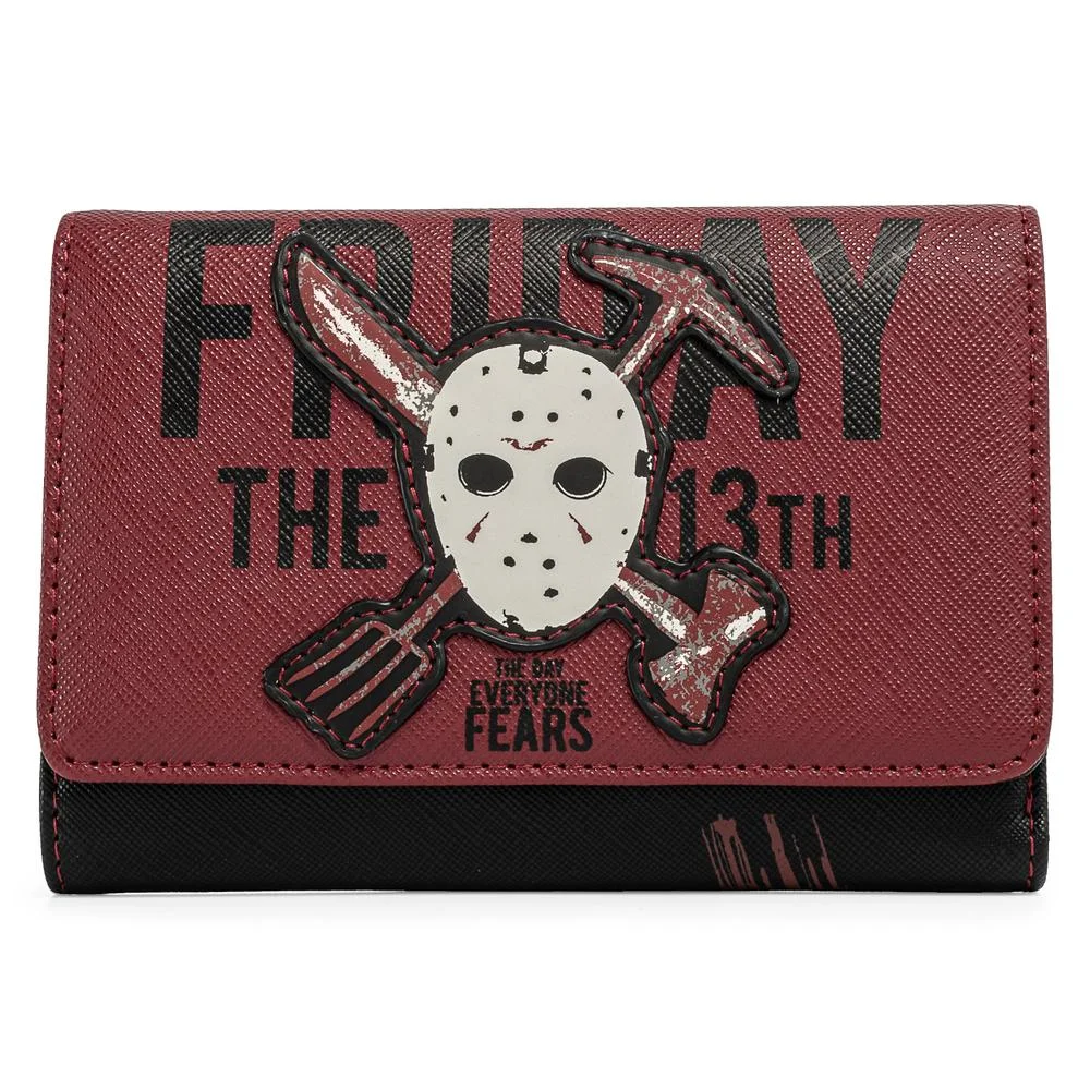 Loungefly Friday The 13th Jason Mask Tri-Fold Wallet Afbeelding 1