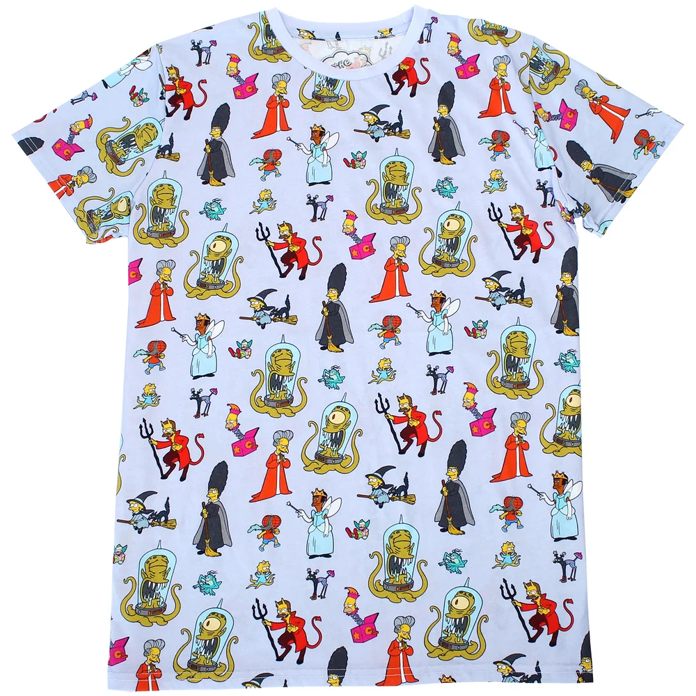 Cakeworthy x The Simpsons - Treehouse Of Horror- AOP T-Shirt - L Afbeelding 1