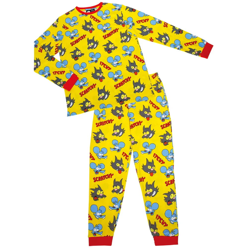 Cakeworthy The Simpsons Itchy And Scratchy PJ Set - S Afbeelding 1
