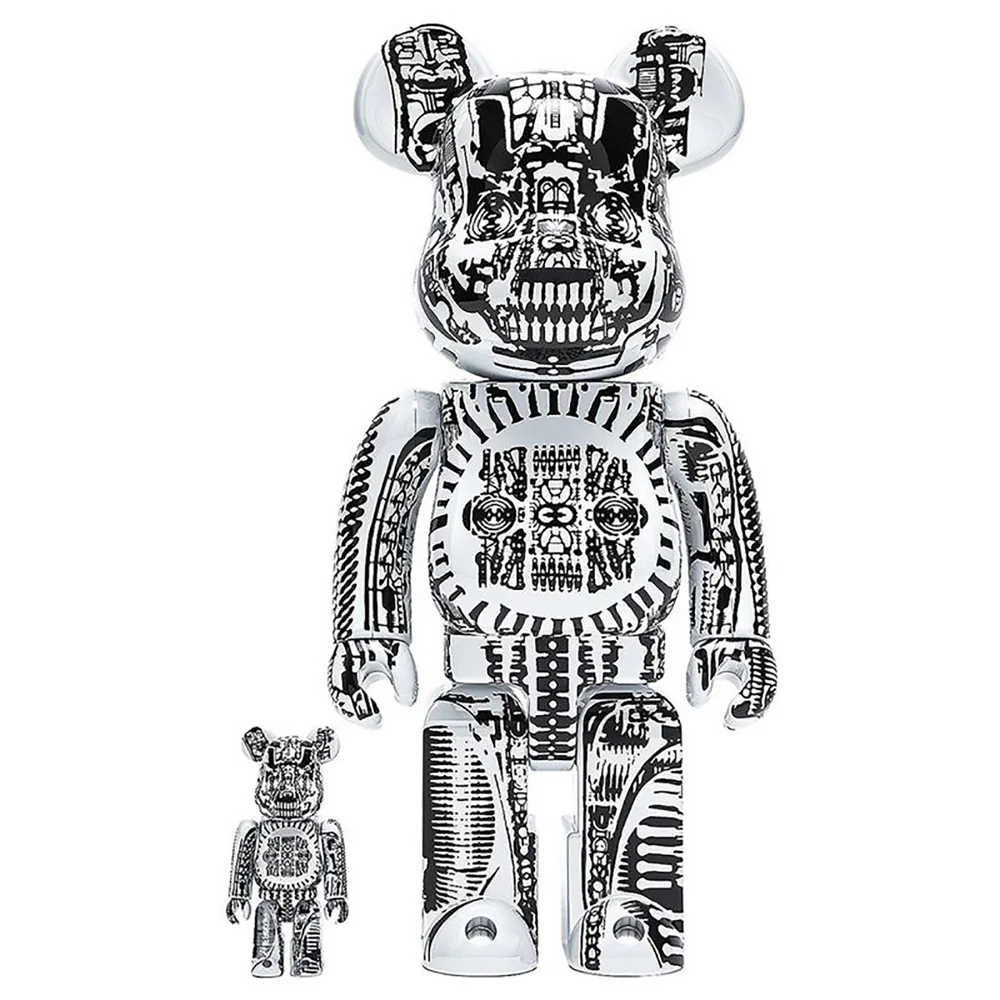 Medicom Bearbrick 400% H.R. Giger White Figure Afbeelding 1