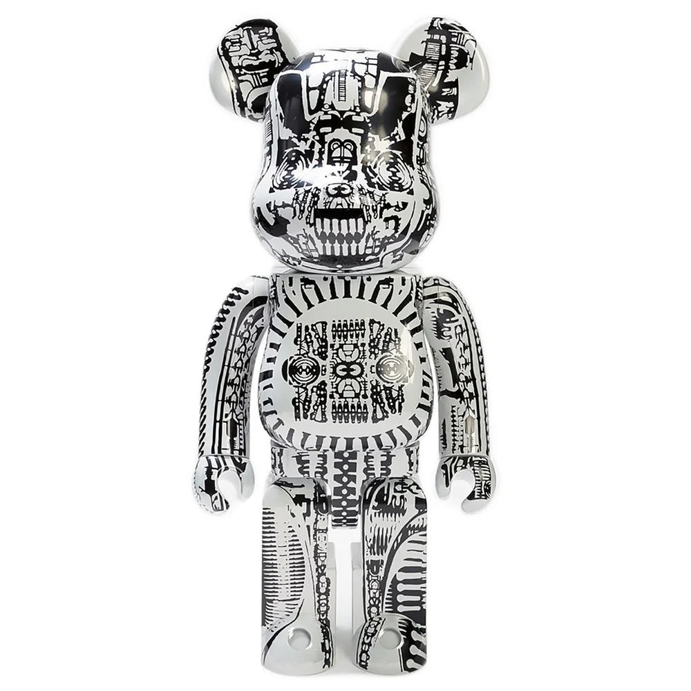 Medicom Bearbrick 1000% H.R. Giger White Figure Afbeelding 1