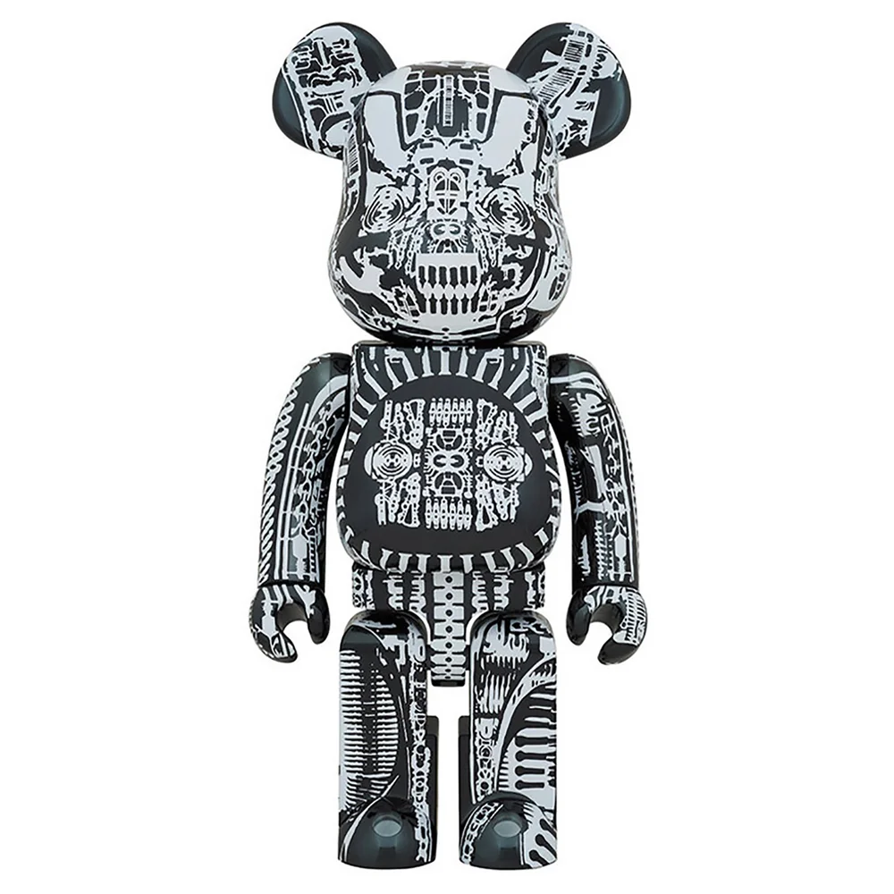Medicom Bearbrick 1000% H.R. Giger Black Figure Afbeelding 1