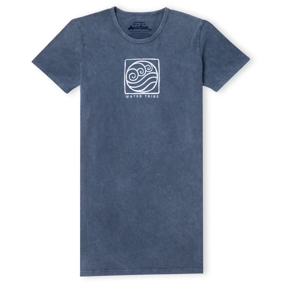 Avatar Water Tribe Women's T-Shirt Dress - Navy Acid Wash - XXL Afbeelding 1