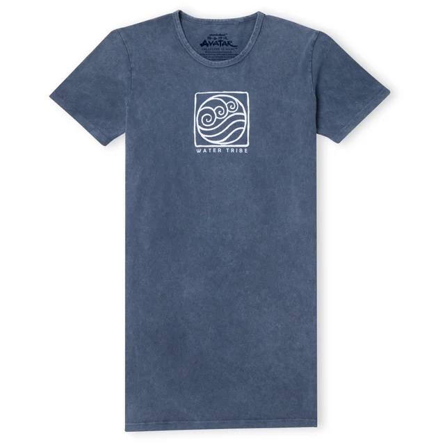Avatar Water Tribe Women's T-Shirt Dress - Navy Acid Wash