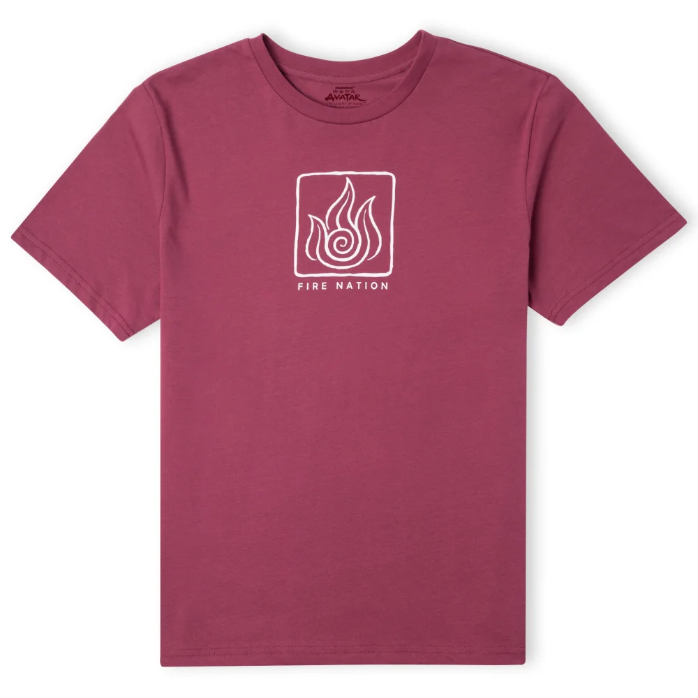 Avatar Fire Nation Unisex T-Shirt - Burgundy - S Afbeelding 1