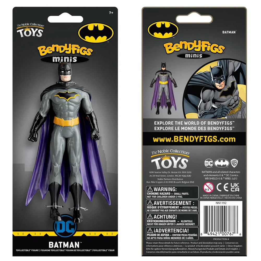 Noble Collection DC Comics Batman Mini Bendyfig 5.5 Inches Afbeelding 1
