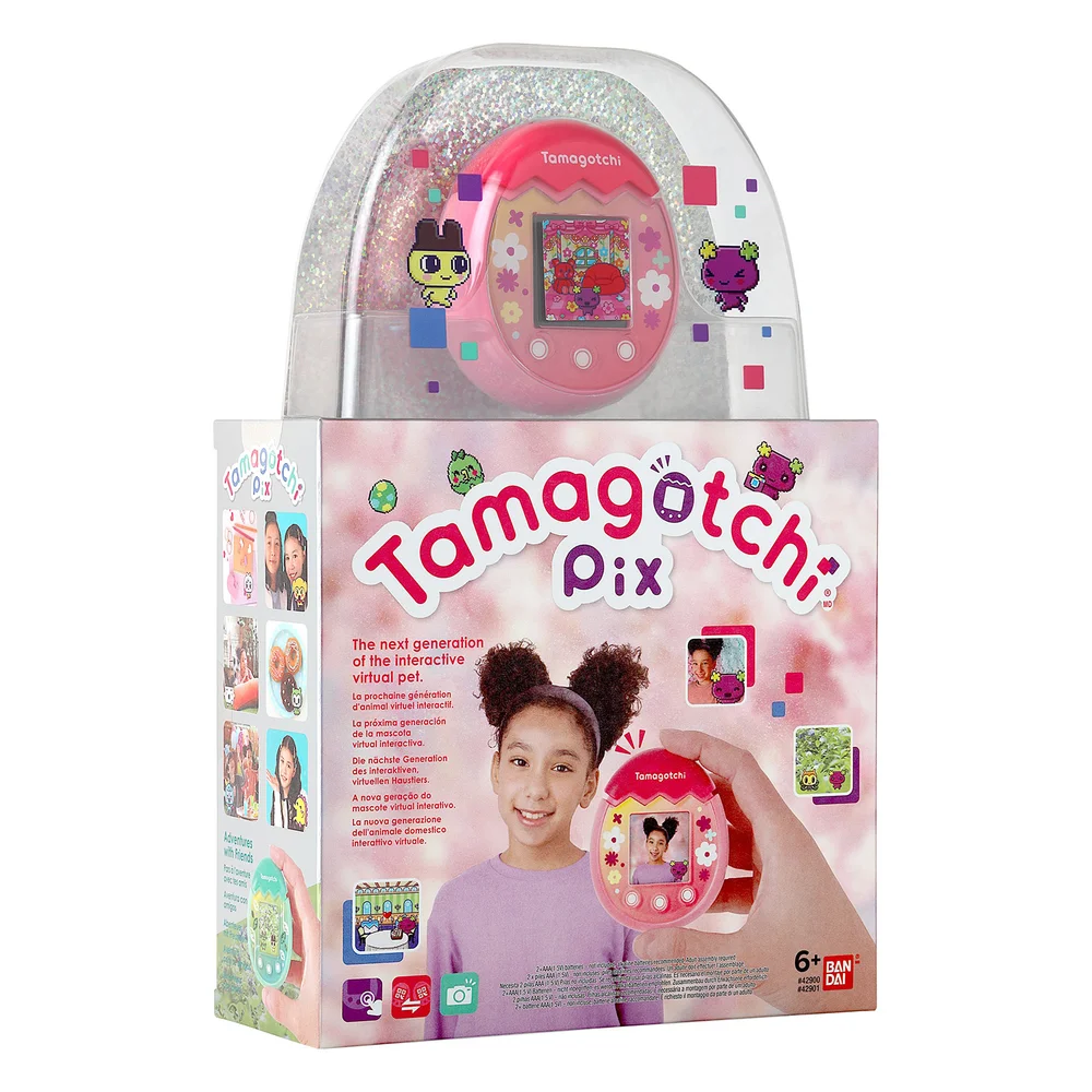 Tamagotchi Pix Virtueel Huisdier en Camera Roze Bandai Afbeelding 1