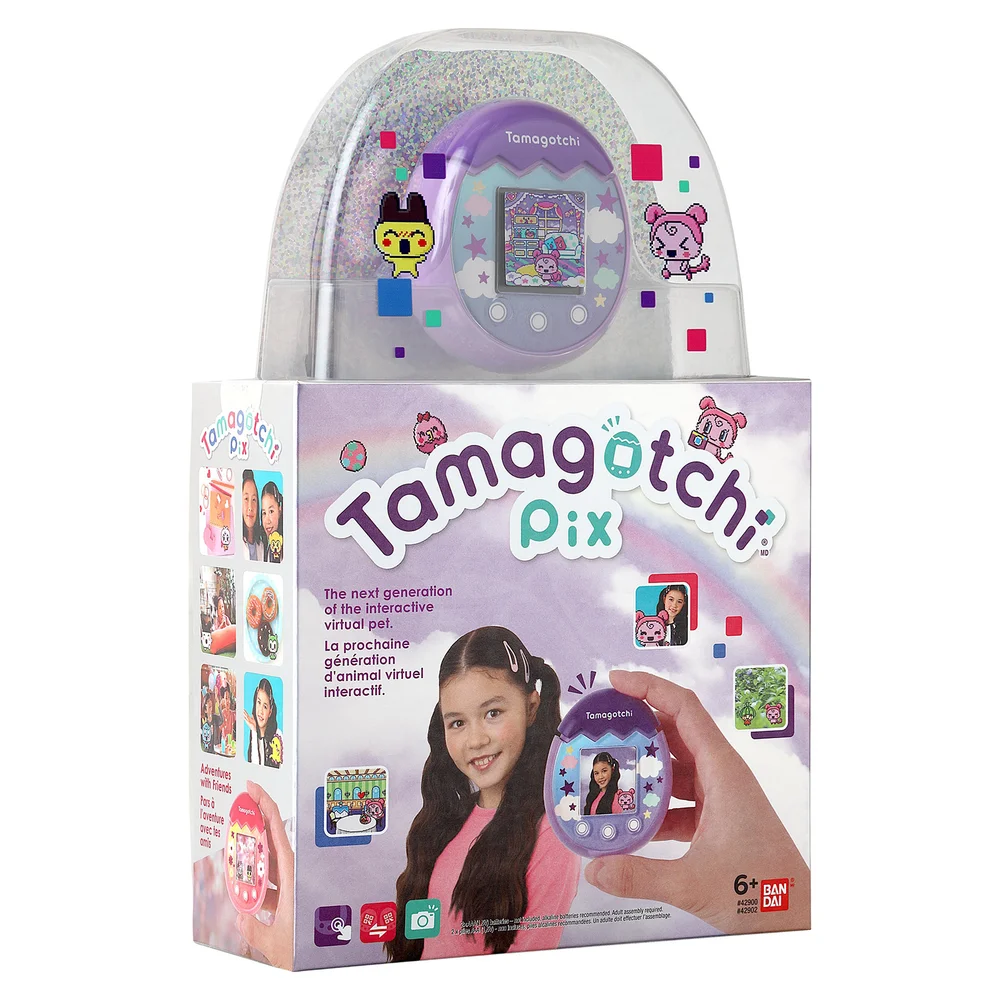 Tamagotchi Pix Virtueel Huisdier en Camera Paars Bandai Afbeelding 1