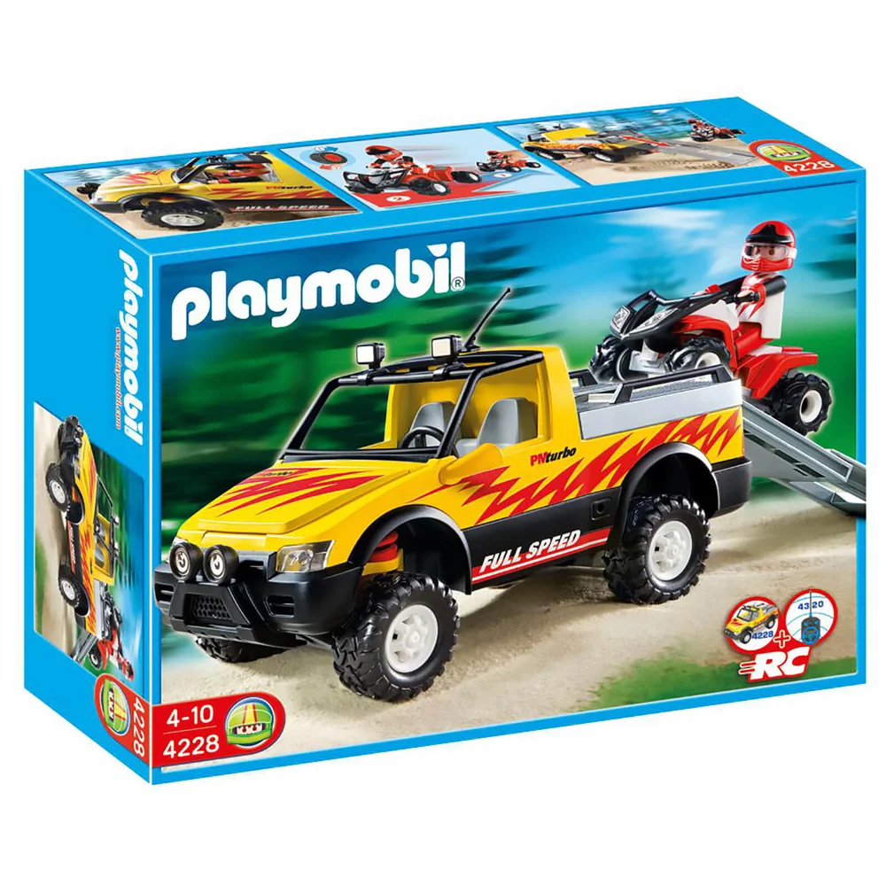 Playmobil 4x4 Pick-up with Quad (4228) Afbeelding 1
