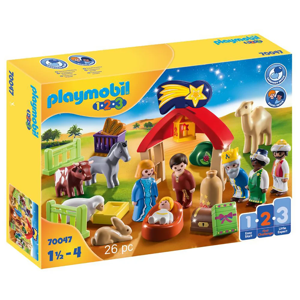 Playmobil 1.2.3 Christmas Manger (70047) Afbeelding 1