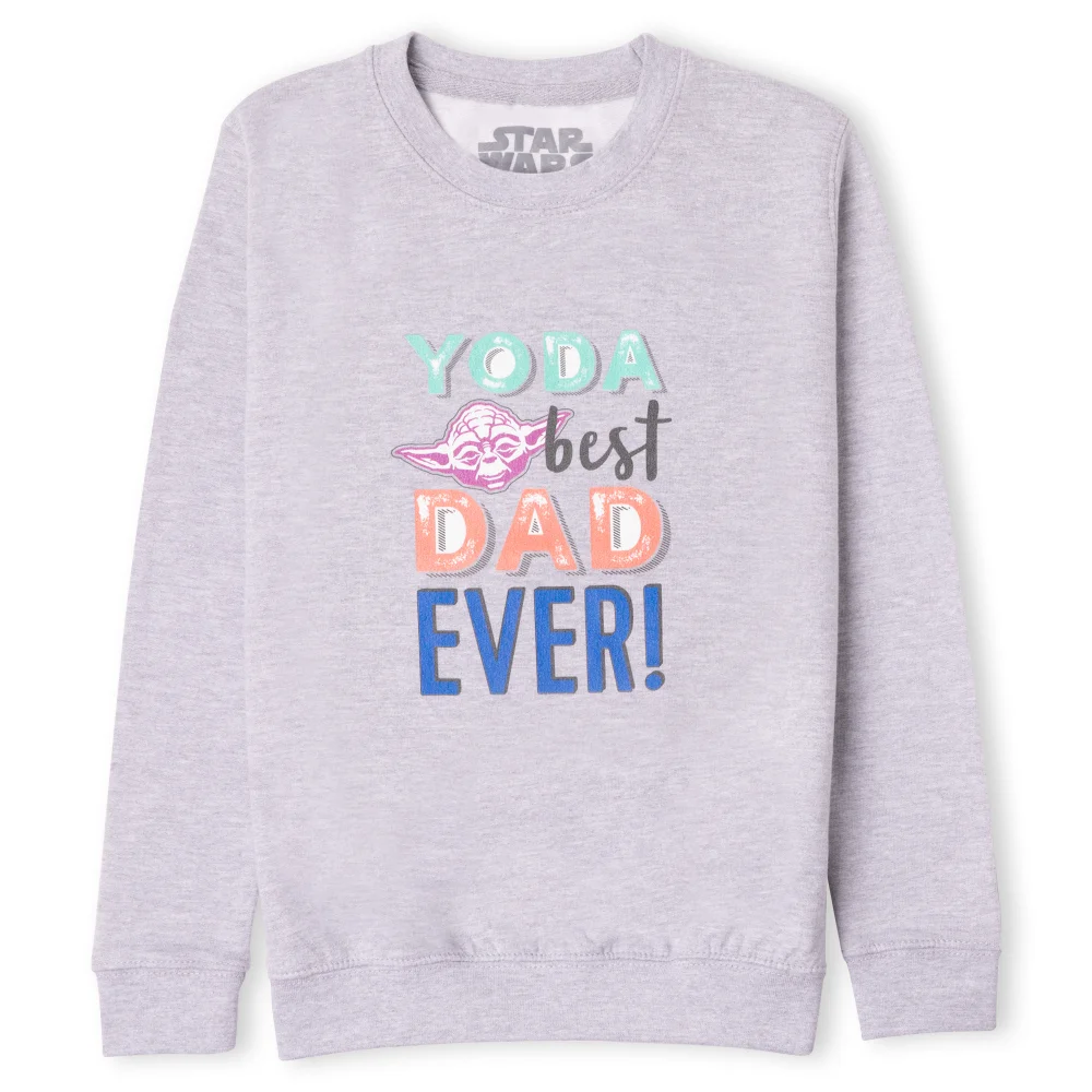 Star Wars Yoda Best Dad Ever! Kids' Sweatshirt - Grey - 98/104 (3-4 jaar) Afbeelding 1