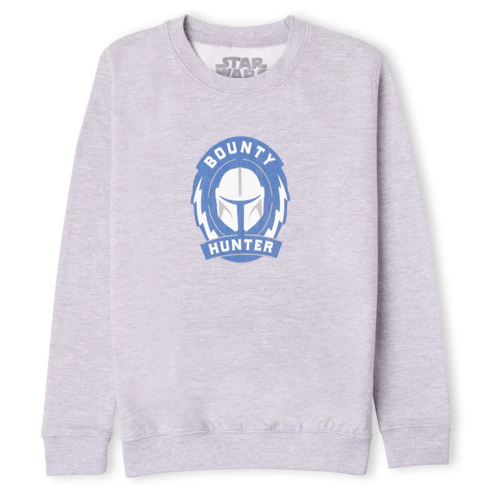 Star Wars The Mandalorian Bounty Hunter Kids' Sweatshirt - Grey - 98/104 (3-4 jaar) Afbeelding 1