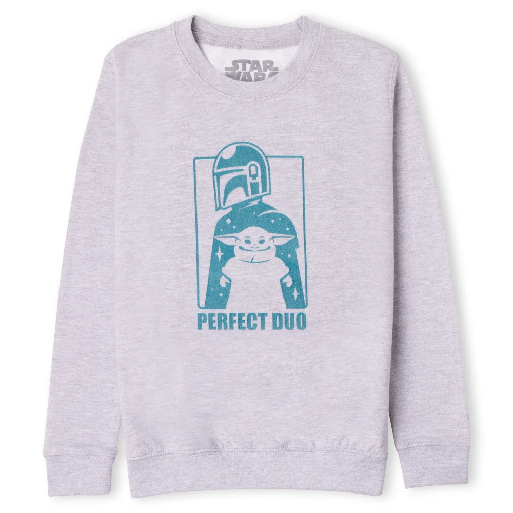 Star Wars The Mandalorian Perfect Duo Kids' Sweatshirt - Grey - 98/104 (3-4 jaar) Afbeelding 1