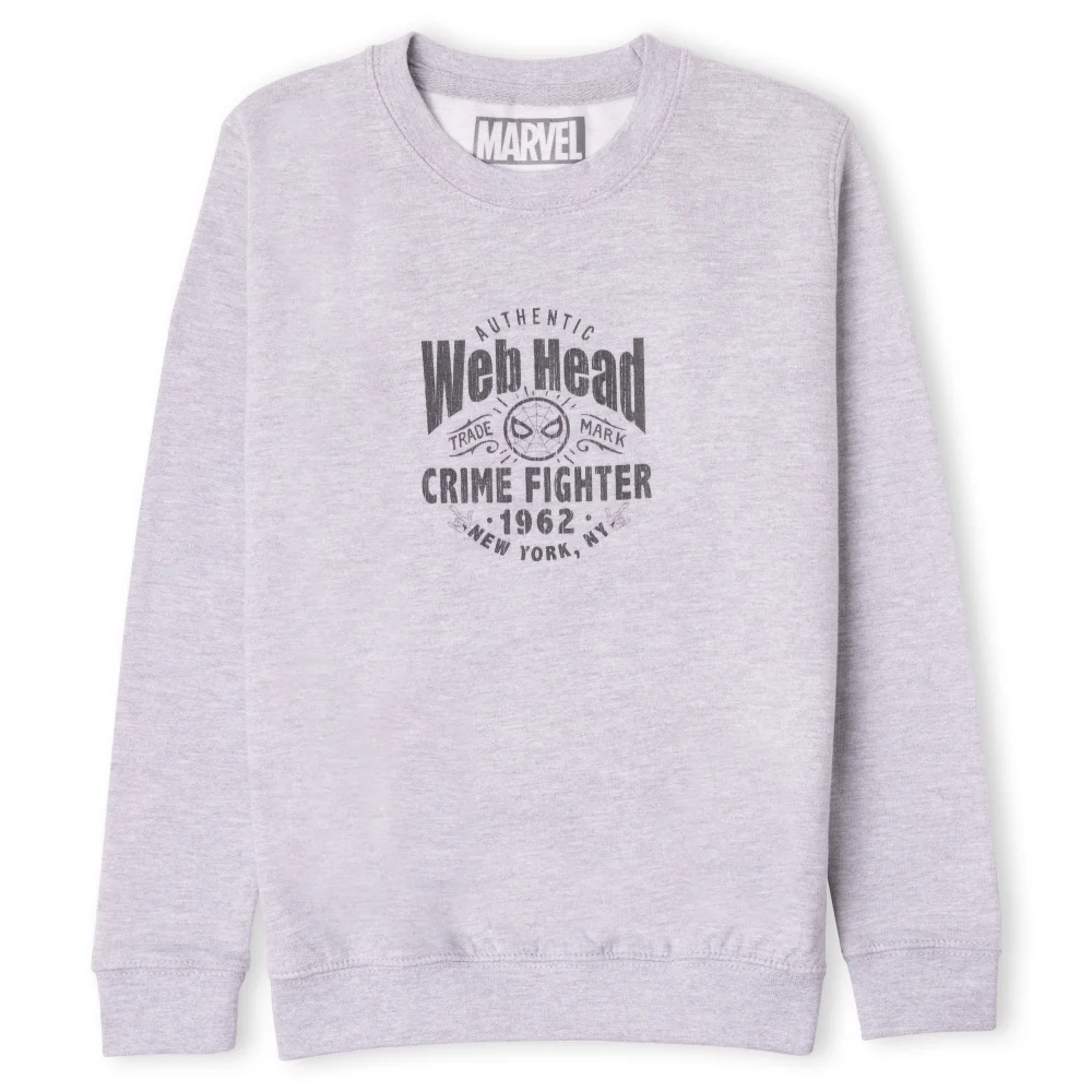 Marvel Web Head Crime Fighter Kids' Sweatshirt - Grey - 146/152 (11-12 jaar) Afbeelding 1