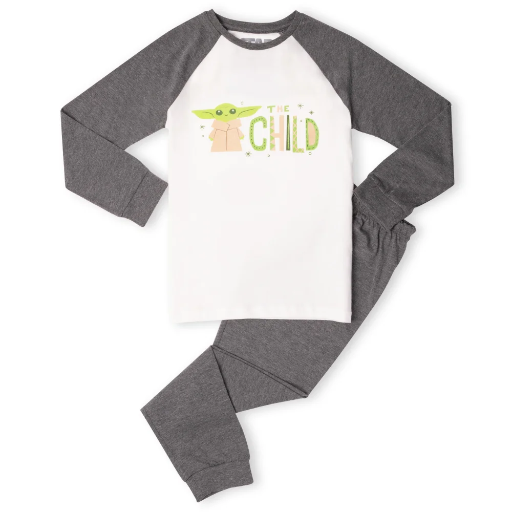 Star Wars The Mandalorian The Child Kids' Pyjamas - White/Grey - 98/104 (3-4 jaar) Afbeelding 1
