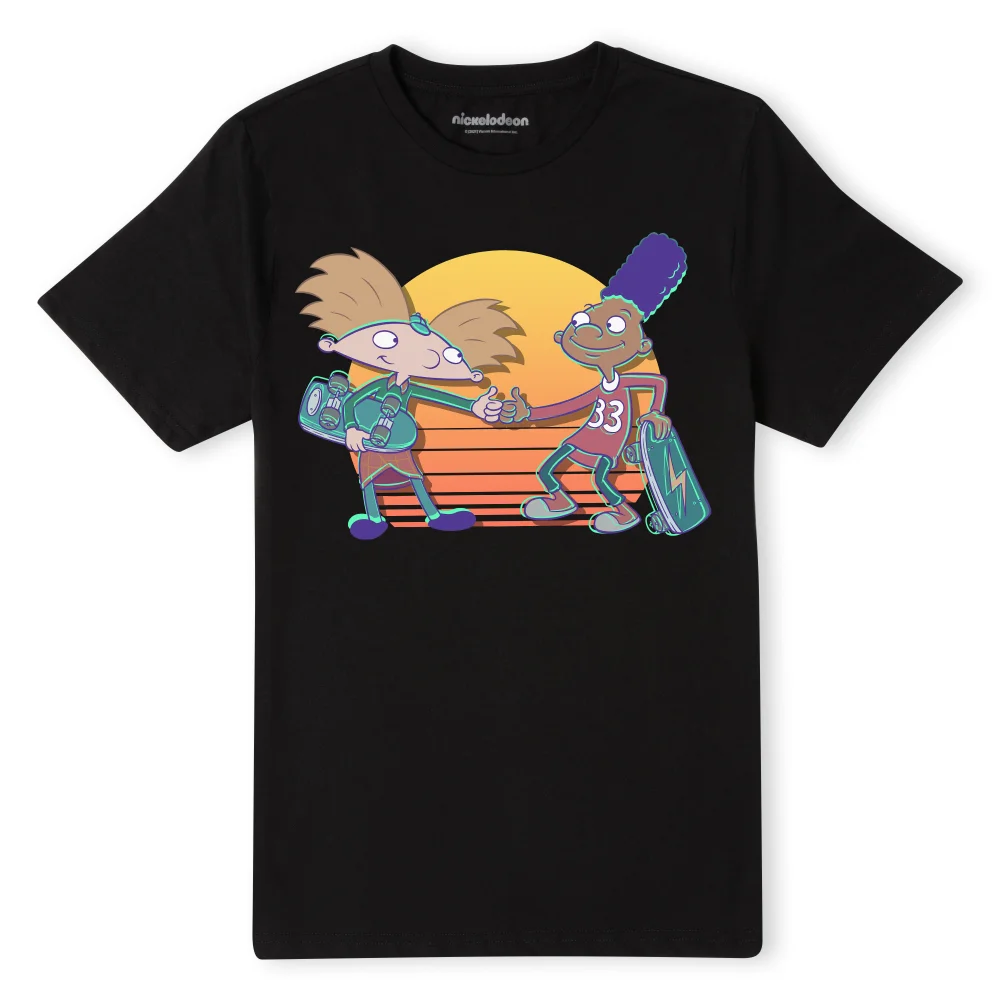 Nickelodeon Hey Arnold Buddies Unisex T-Shirt - Black - S Afbeelding 1