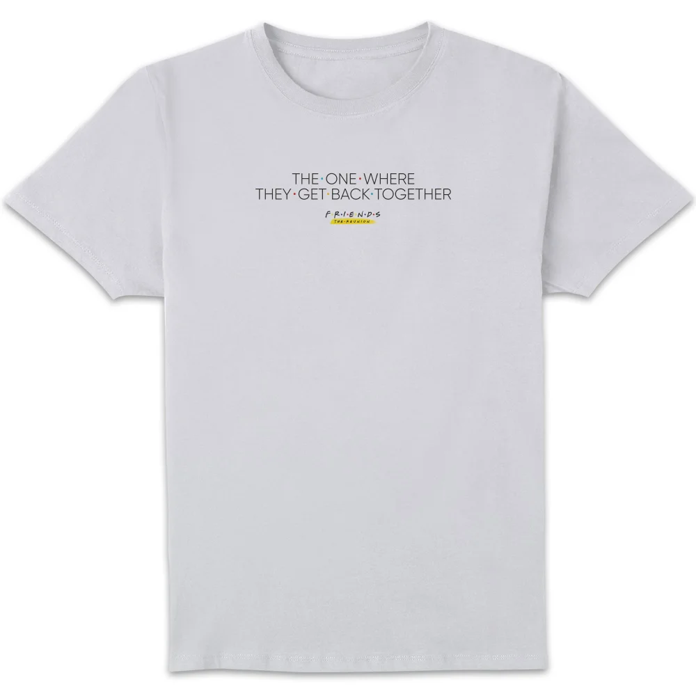 Friends The One Where They Get Back Together Unisex T-Shirt - White - S Afbeelding 1
