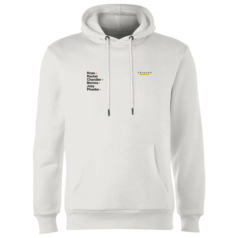 Friends Names Unisex Hoodie - White - S Afbeelding 1
