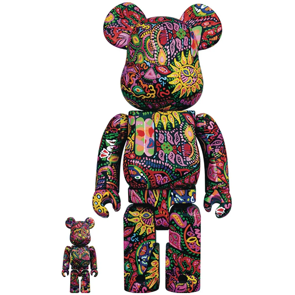 Medicom hide 100% X 400% Be@rbrick 2-Pack - Psychedelic Paisley Afbeelding 1