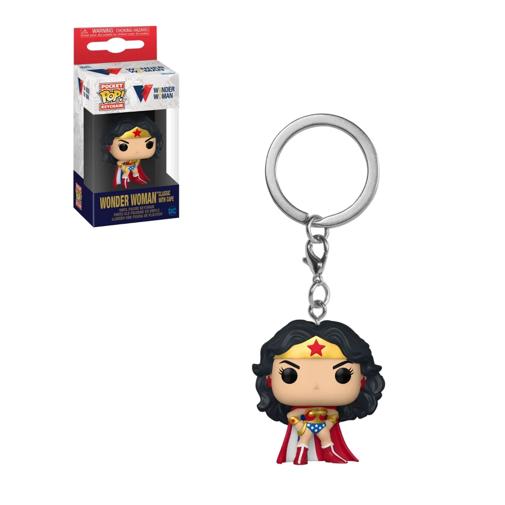 DC Comics Wonder Woman 80th Classic with Cape Funko Pop! Keychian Afbeelding 1